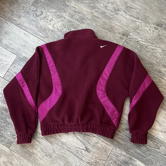 Nike maroon quarter zip fleece pullover - Picture 3 of 3